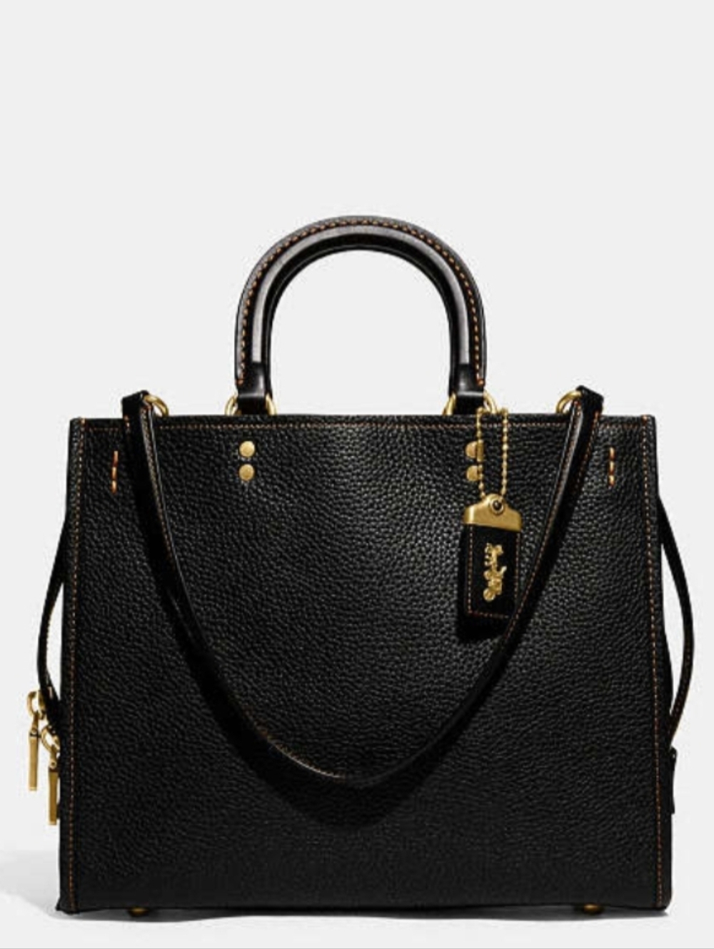 Coach Rogue 30 In Black Pebbled Regenerative Leather 30/31